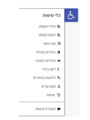 הצהרת נגישות